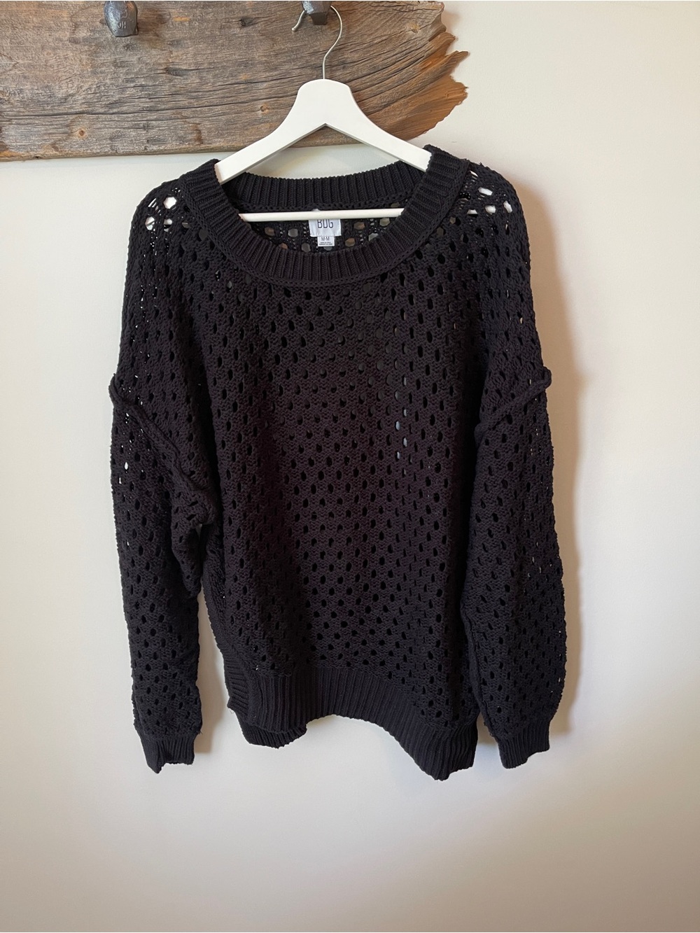 Urban Outfitters Black Summer Open Knit Sweater